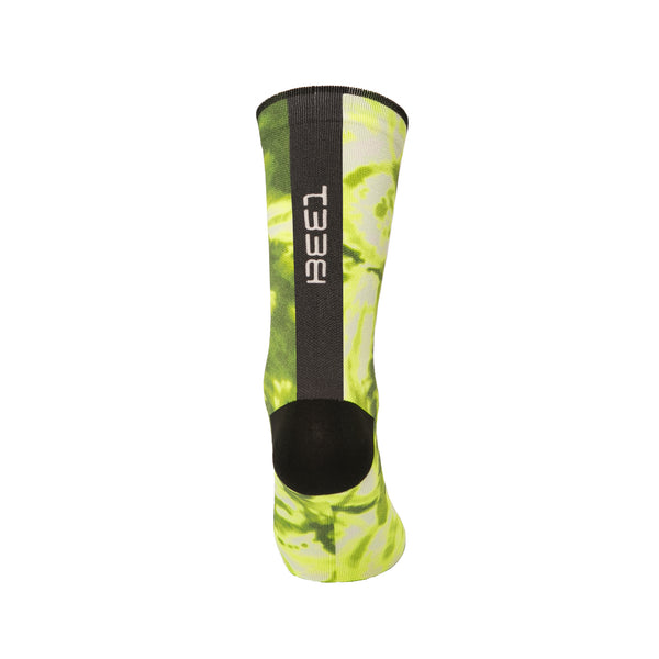 Calza ciclismo tie dye Green Bee1