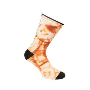 Calza ciclismo tie dye orange Bee1