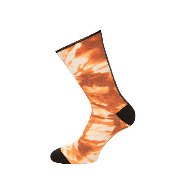 Calza ciclismo tie dye orange Bee1