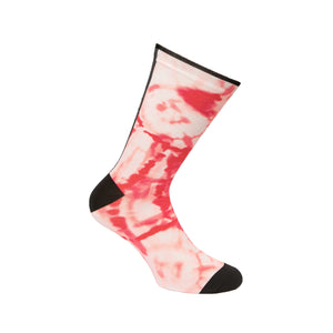 Calza ciclismo tie dye rosso Bee1