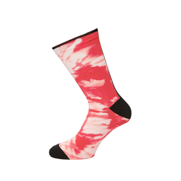 Calza ciclismo tie dye rosso Bee1