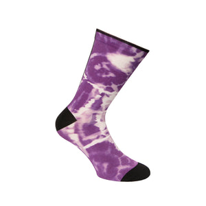 Calza ciclismo tie dye viola Bee1